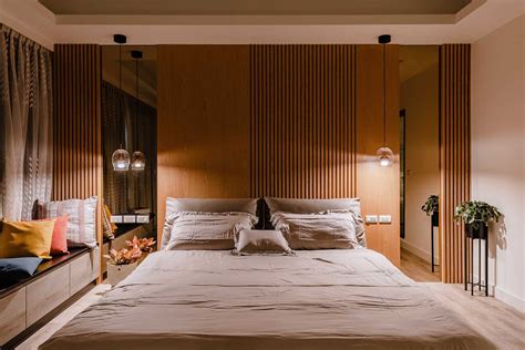 床靠牆設計 牡丹花苞